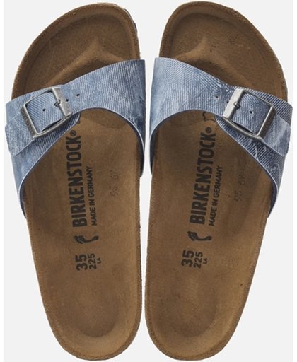 Birkenstock - Madrid - Sportieve slippers - Dames - Maat 37 - Blauw - Used Jeans Blue BF