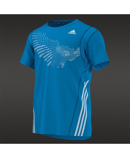 Adidas T-shirt BT Graph Tee Men Blue - Sportkleding - Mannen