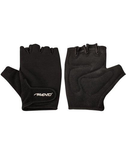 Avento Fitness/Cycling Handschoenen zonder Vingertoppen - Zwart/Wit - L/XL