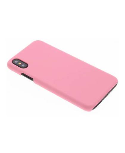 Roze effen hardcase hoesje voor de iphone x