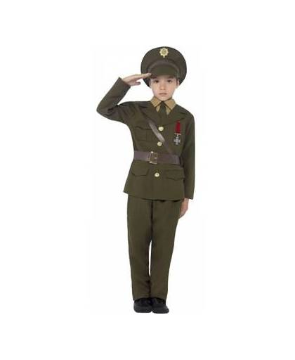 Leger officier kostuum voor kinderen 145-158 (10-12 jaar)
