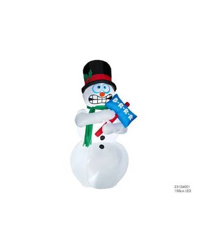 Sneeuwpop opblaasbaar 180cm led kerstartikelen