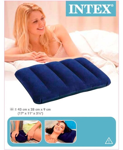 Intex Opblaasbare Kussen | Inflatable Travel Pillow | Reis Kussen | Reiskussen | Reizen | Opblaasbaar | Kamperen | 43 x 28 x 9 cm
