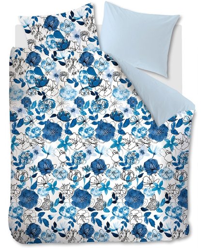 Beddinghouse Floral Sketch - Dekbedovertrek - Lits-jumeaux - 260x200/220 cm + 2 kussenslopen 60x70 cm - Blue
