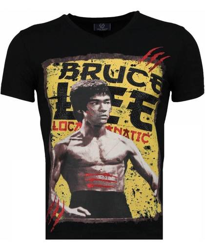 Local Fanatic Bruce Lee Hunter - T-shirt - Zwart - Maten: M