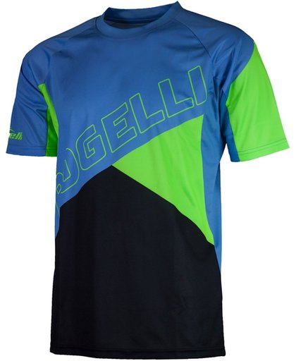 Rogelli Adventure Mountainbike Shirt  Fietsshirt - Maat L  - Mannen - blauw/zwart/groen