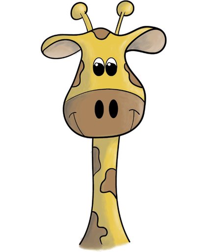 Giraffe Gerry muursticker - 22 x 40cm - Muursticker voor de babykamer/ kinderkamer