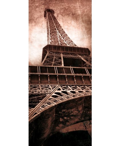 Deursticker Muursticker Eiffeltoren, Parijs | Bruin | 91x211cm