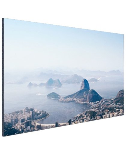 Bergen rondom Rio de Janeiro Aluminium 30x20 cm - Foto print op Aluminium (metaal wanddecoratie)