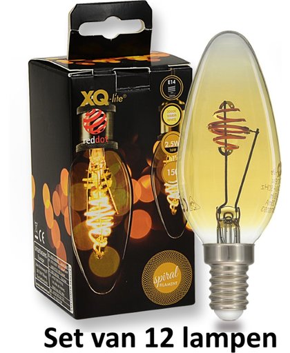 Kaars LED lamp | E14 | 2.5w |  2000K = Super Warm wit | = 16 watt gloeilamp | Set van 12 lampen