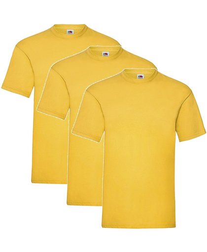 3 Pack Sunflower Shirts Fruit of the Loom Ronde Hals Maat XXXL Valueweight