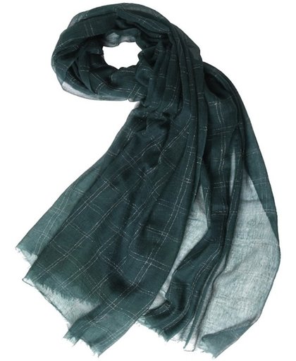 Kasjmier sjaal van 100% super ring cashmere met zilver zijde - 100*220cm - 60g - Zacht en licht - Voor alle seizoenen - Donkergroen | LENGKEORL