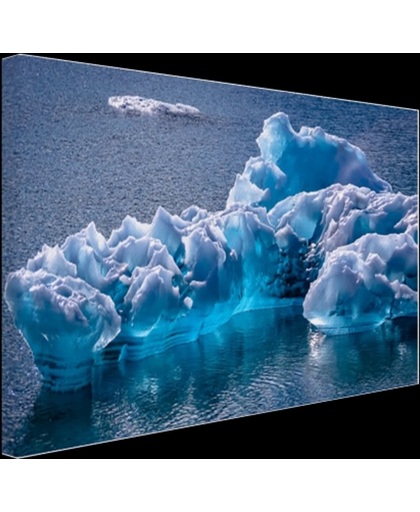 Gletsjerijs foto Canvas 120x80 cm - Foto print op Canvas schilderij (Wanddecoratie)
