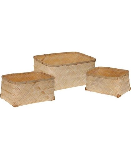 Manden bamboe set van 3stuks