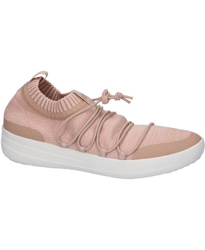 FitFlop - Uberknit Slip-On Ghille Sneakers  - Sneaker laag sportief - Dames - Maat 38 - Roze - L26-570 -Neon Blush/Urban White
