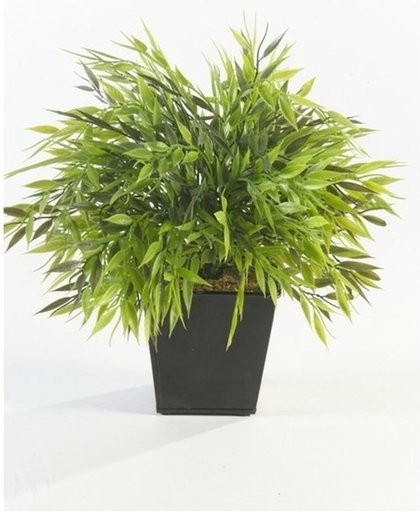 Kunstplant bamboe groen in pot 25 cm - Kamerplant groene bamboe