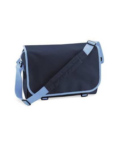 Bagbase classic schoudertas french navy/sky 15 liter