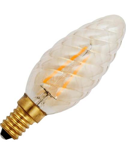 SPL kaarslamp gedraaid LED filament goud 1,5W (vervangt 15W) kleine fitting E14