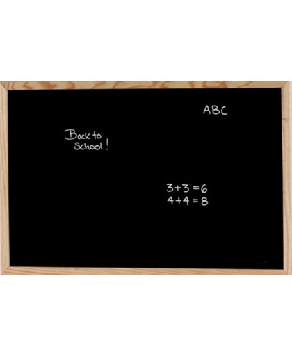 Classic krijtbord met smalle blanke houten lijst 40x60 cm