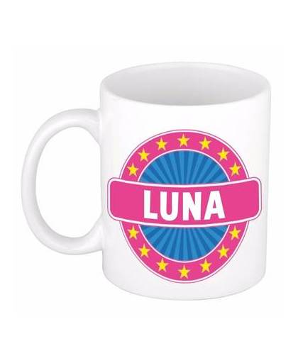 Luna naam koffie mok / beker 300 ml - namen mokken
