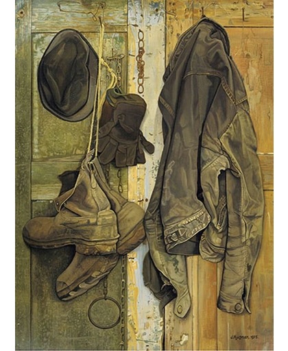 Jopie Huisman - Stilleven met leren jas van Jelmer - 30x40cm Canvas Giclée