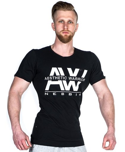 Nebbia T-Shirt 127 - Bodybuilding T-Shirt Zwart