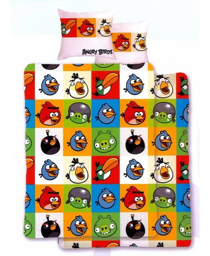 Angry Birds Flanel Dekbedovertrek! 140x200 + 1x 70x90 kussensloop