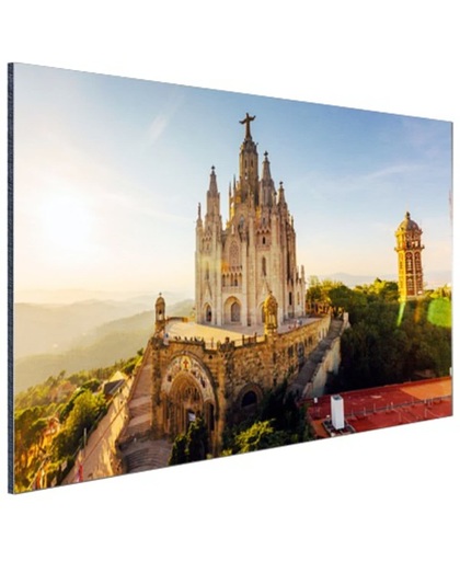 Kerk Sagrat Cor Barcelona Aluminium 60x40 cm - Foto print op Aluminium (metaal wanddecoratie)