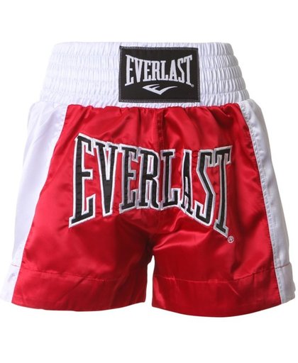 Thai Boxing Short Rood-Wit Maat L