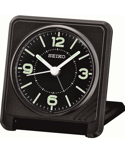 Seiko reiswekker - QHT015J - elektronisch piep alarm - Zwart