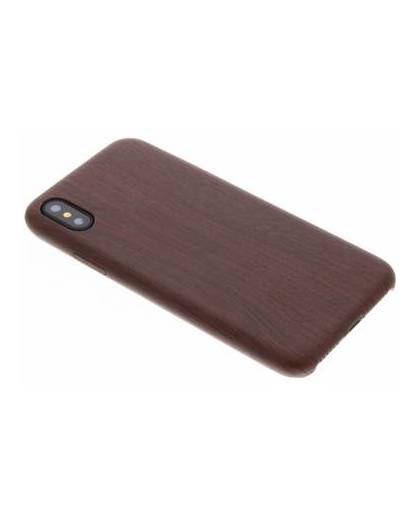 Kastanjebruine houten tpu case voor de iphone x