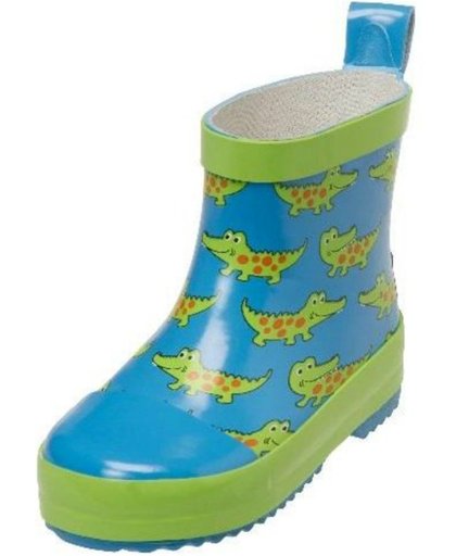 Playshoes halfhoge regenlaarzen blauw krokodil