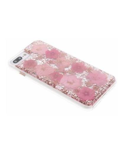 Roze karat petals case voor de iphone 8 plus / 7 plus / 6(s) plus