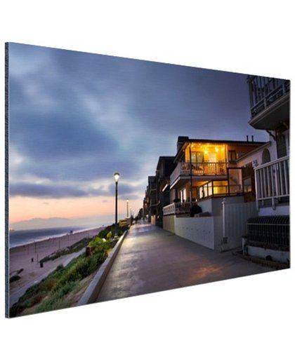 Manhattan Beach woningen LA Aluminium 30x20 cm - Foto print op Aluminium (metaal wanddecoratie)