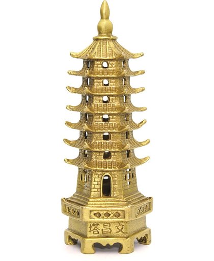 Beeld 7 verdiepingen pagoda - brons