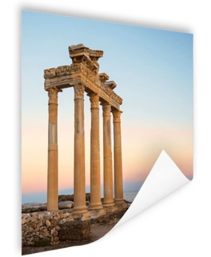 Apollon tempel ruïnes Turkije Poster 50x50 cm - Foto print op Poster (wanddecoratie)