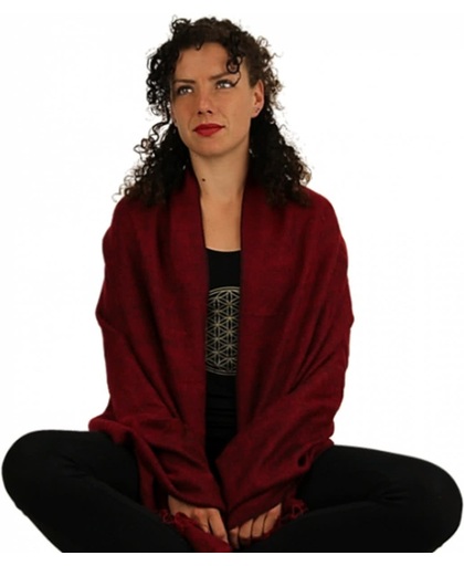 Meditatie omslagdoek gemeleerd rood