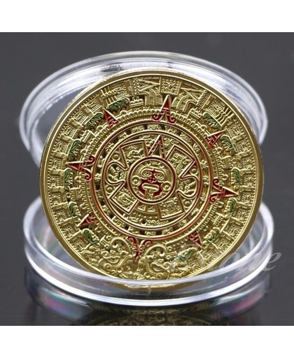 Goudkleur Aztec Souvenir Munt