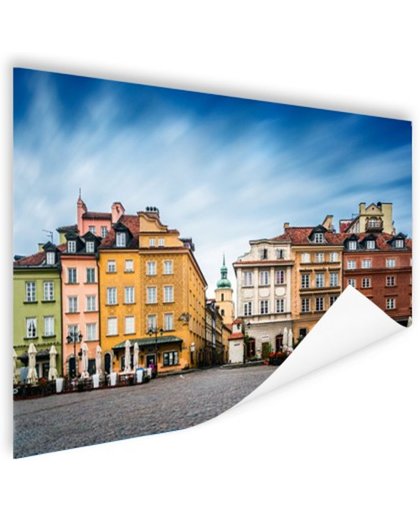 Stadsplein Warschau Poster 120x80 cm - Foto print op Poster (wanddecoratie)