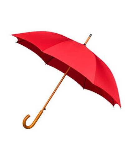 Falcone klassieke paraplu houten stok & haak - wit