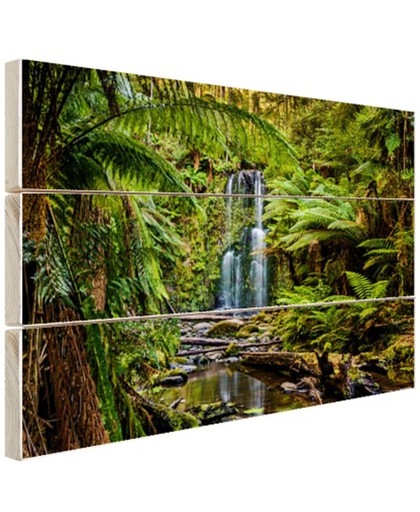 Beauchamp watervallen Hout 60x40 cm - Foto print op Hout (Wanddecoratie)
