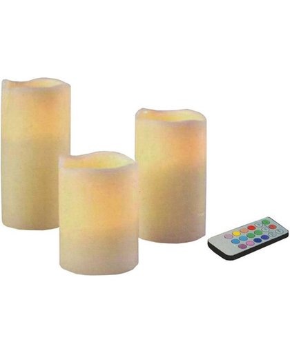 Color Candles Vlamloze Kaarsen - 3 hoogtes