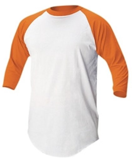 Soffe Raglan Baseball Shirt 3/4 mouw - Oranje - XL