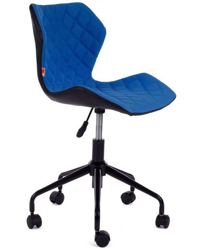 Design bureaustoel in Blauw/zwart