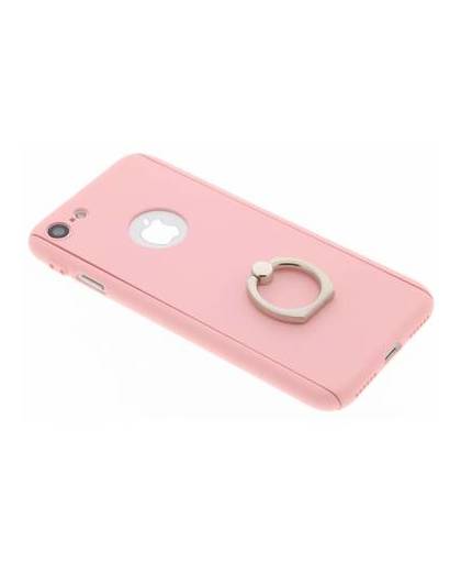 Rosé 360° protect case met ring voor de iphone 8 / 7