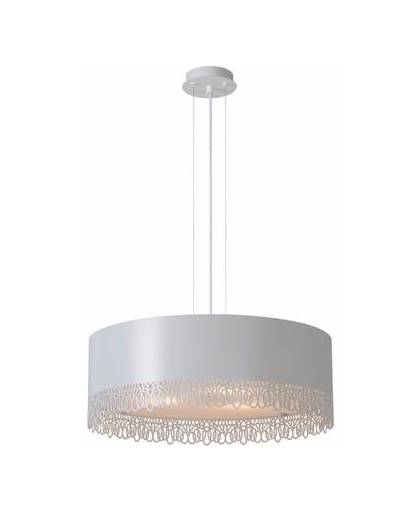 Lucide verstelbare hanglamp ferova 3-lichts ø50 x h18 cm - acryl wit