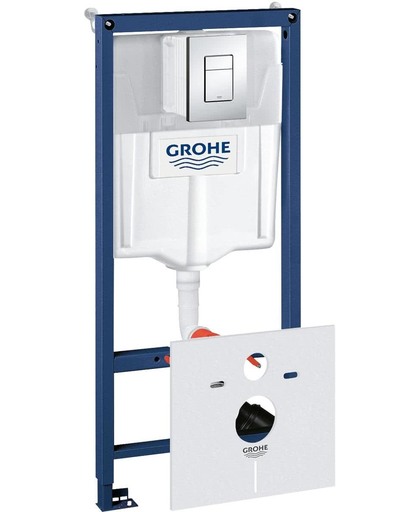 GROHE Rapid SL 4-in-1 Inbouwreservoir - Voor hangend toilet - Inclusief bedieningsplaat en geluiddempingset