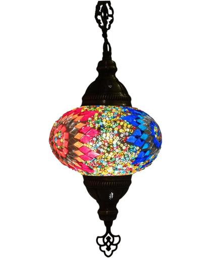 Oosterse hanglamp (Turkse lamp) ø 16 cm bonte kleuren