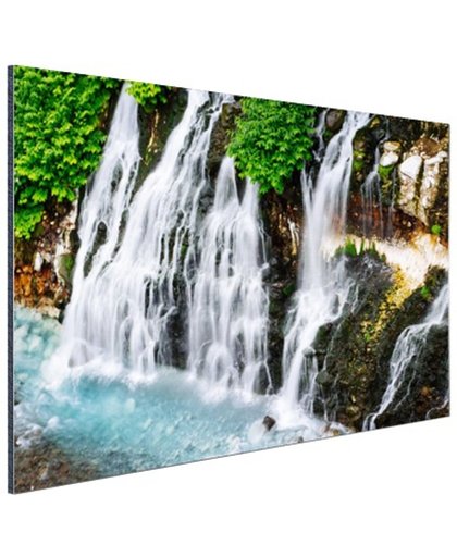 Watervallen in Azie  Aluminium 120x80 cm - Foto print op Aluminium (metaal wanddecoratie)