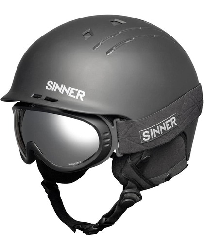 Sinner Combi-Pack (Pincher Skihelm + Runner II Skibril - Maat M - Zwart